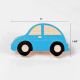 Handcrafted Pine Wood Blue Car Knob